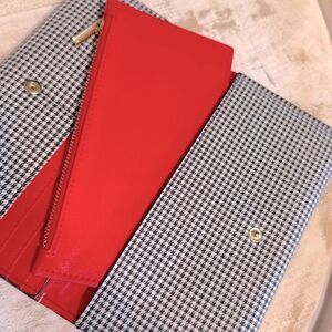 Zara RARE Houndstooth w Red Interior Women’s Wallet